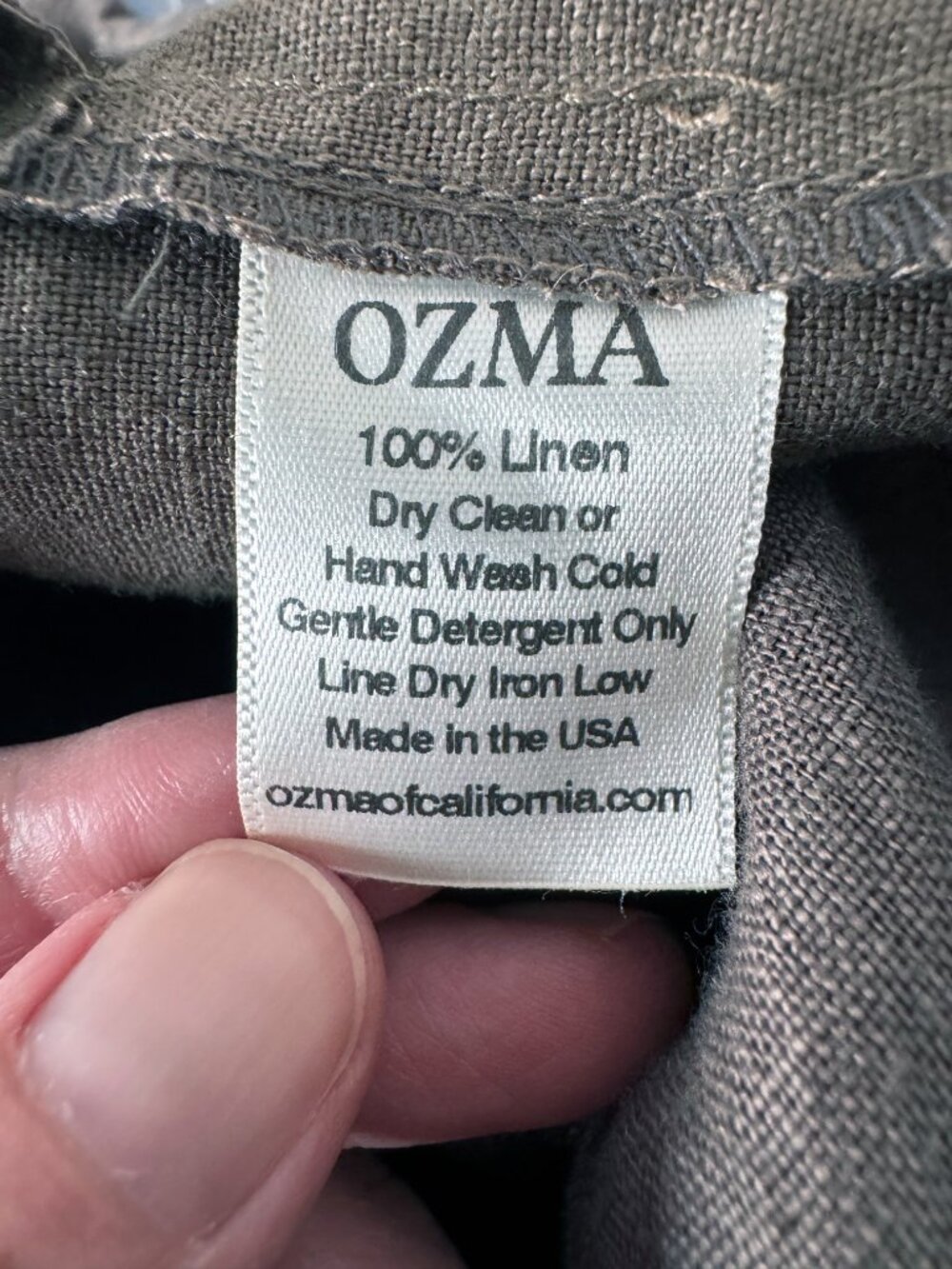 OZMA of California Margaux Dress Smoke Laundered Linen M, Excellent Condition - Picture 8 of 8